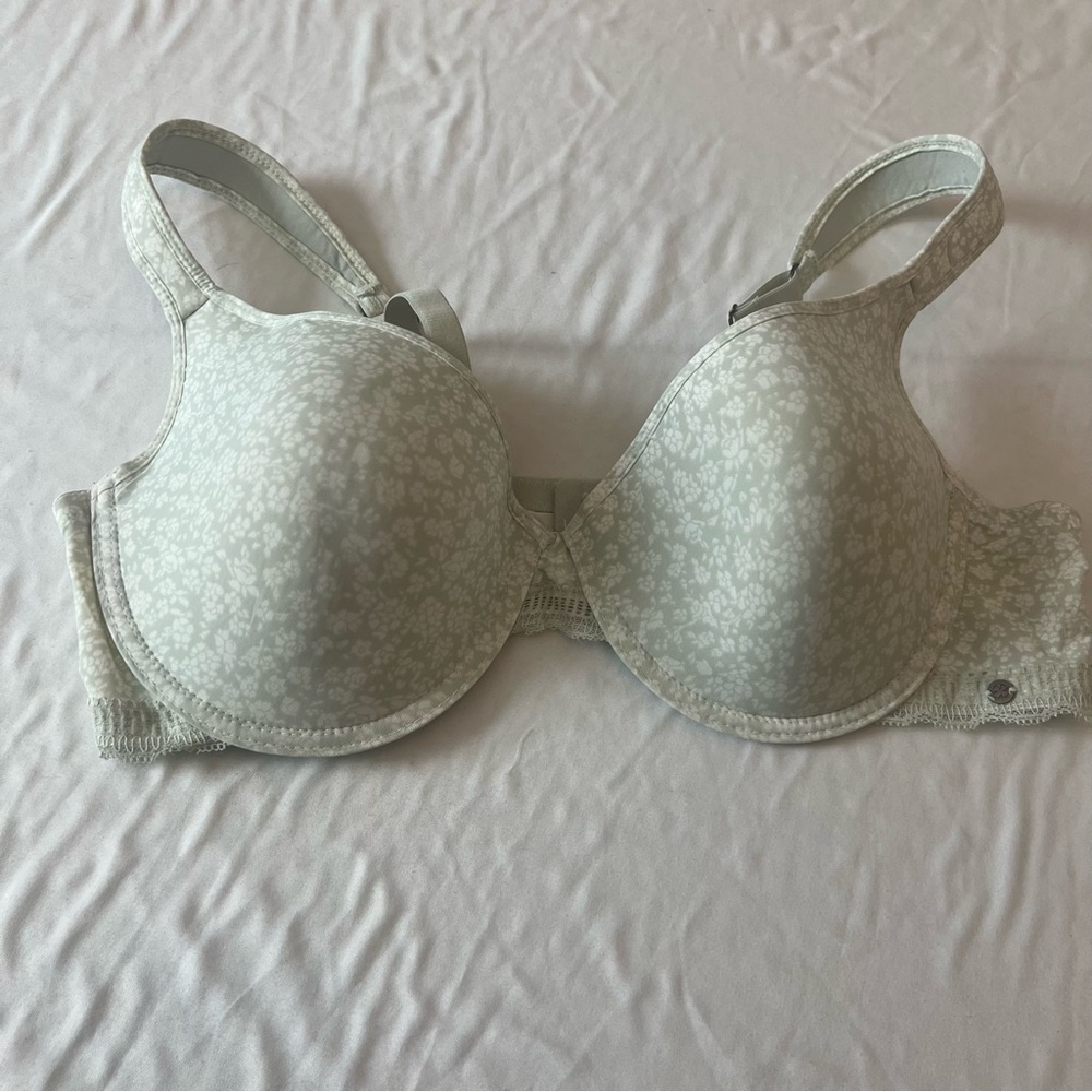 Lucky Brand Light Green Floral T-Shirt Bra 42C